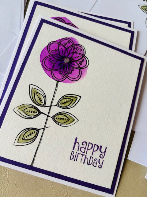 birthday - purple rose