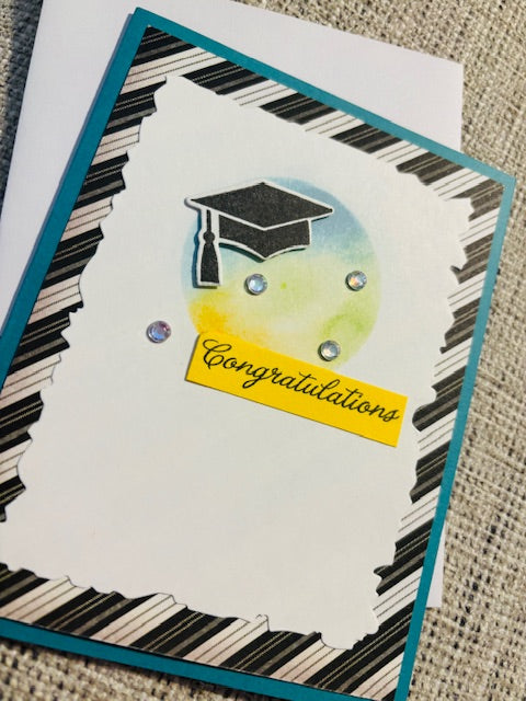 graduation - teal yellow black