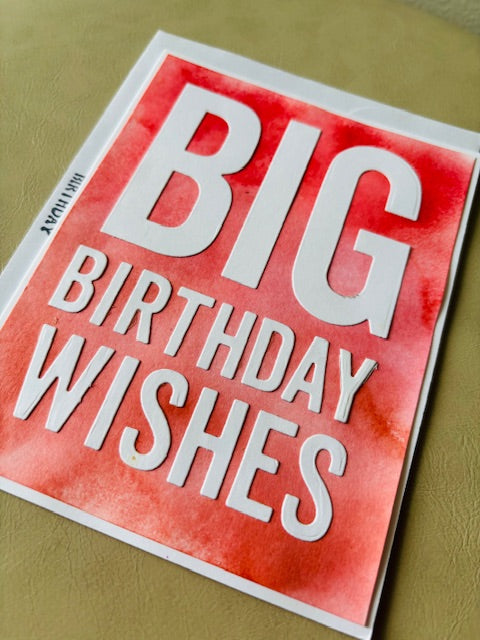 big bday wishes - red wash