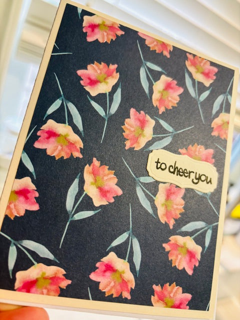 to cheer you - navy/pink floral