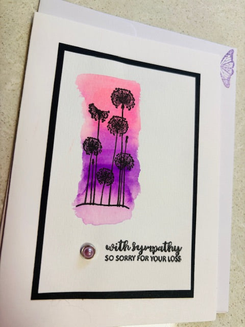sorry for your loss - pink/purple