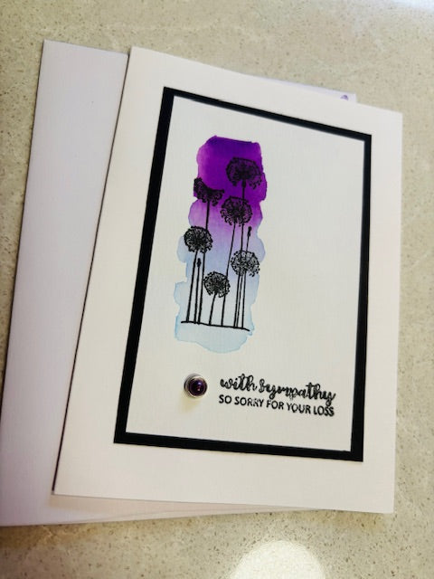 sorry for your loss - purple/blue
