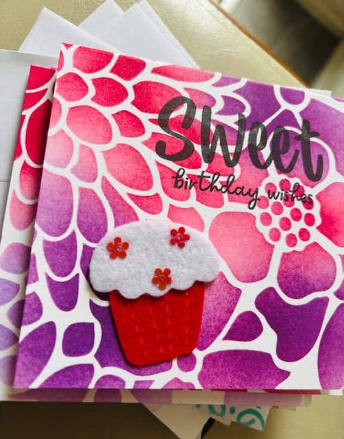 cupcake - red/purple
