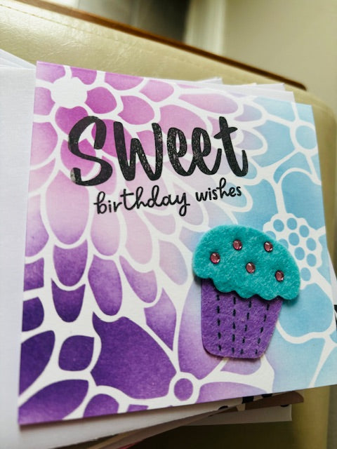 cupcake - purple/blue