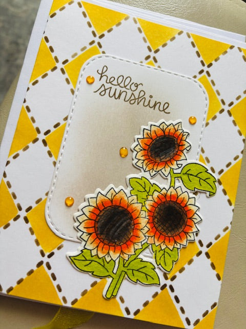 hello sunshine - yellow argyle