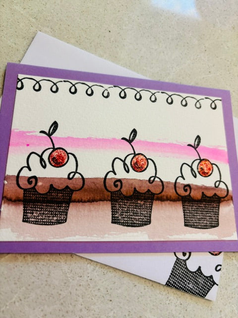 triple cupcake - light purple