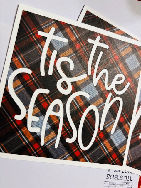 Tis the Season - black/red plaid