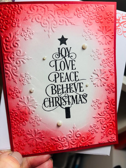 Joy Love Peace - red