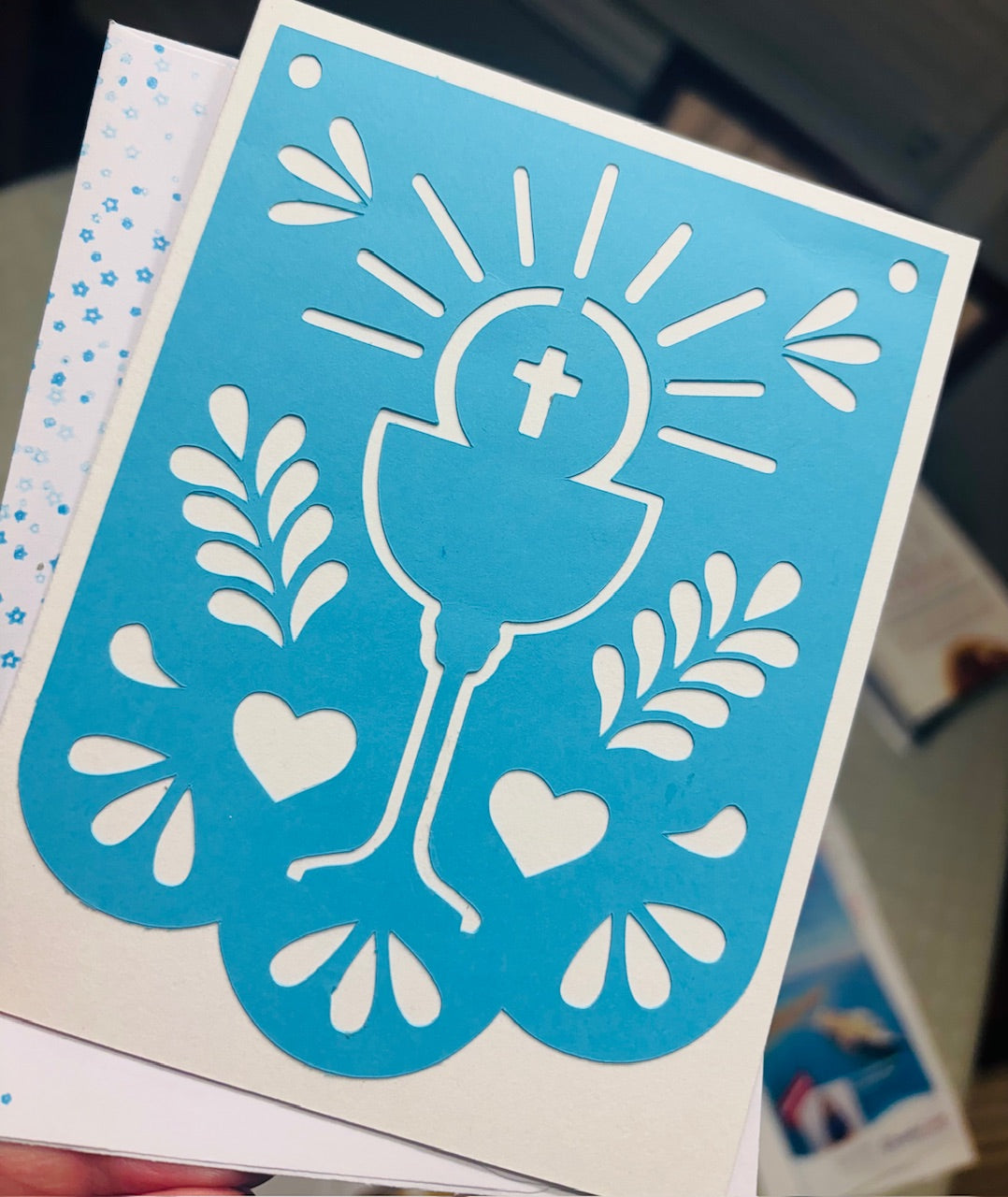 1st communion - turquoise